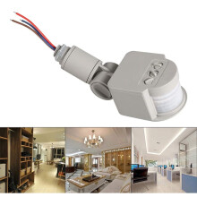 EASTIN180Degree Détecteur de mouvement infrarouge PIR de sécurité LED extérieur pour éclairage mural, blanc