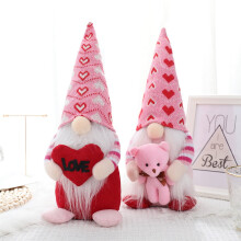 Valentine's Day Gnomes Plush Decor, 2-Pack Mr & Mrs Handmade Tomte Swedish Elf Ornaments – Sweet Home Table Decoration