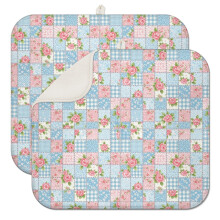 Covoraș de bucătărie floral pentru uscare a vaselor, microfibră, 40x45 cm