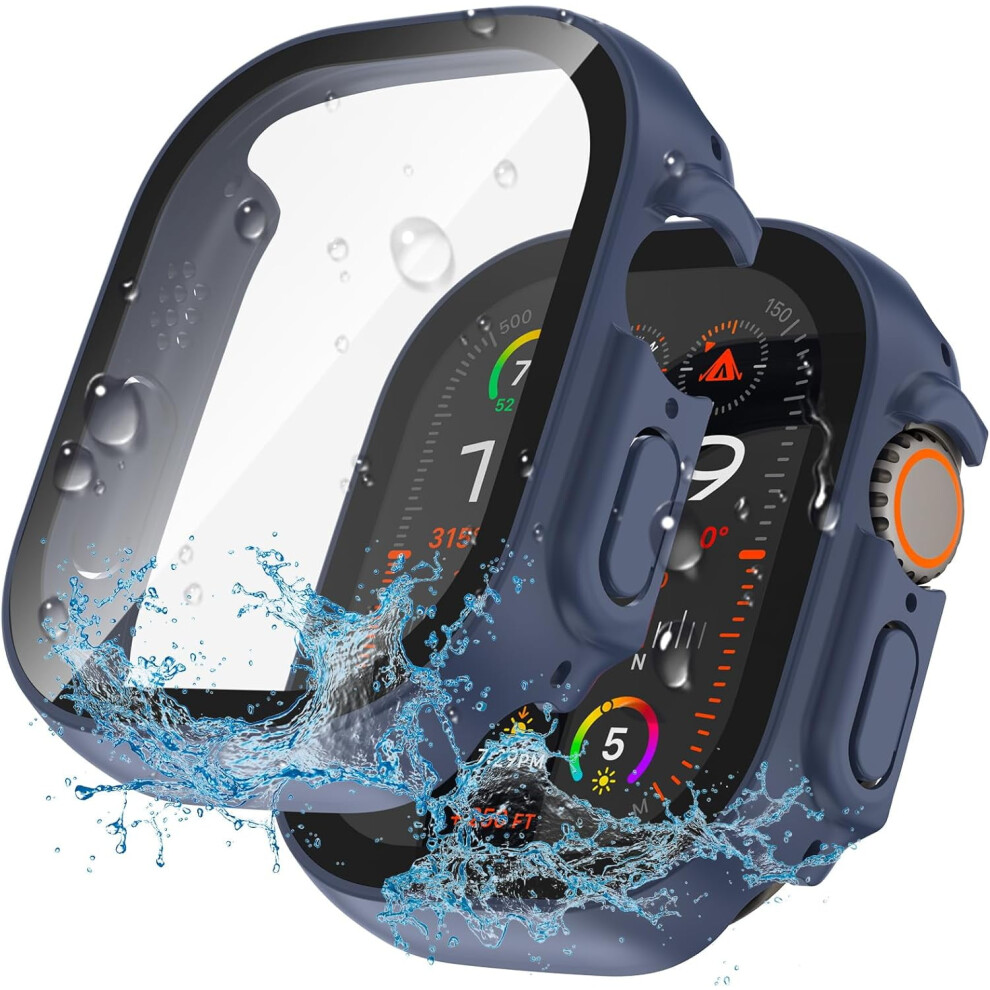 Xihama 2-In-1 Waterproof Case + Screen Protector For Apple Watch 40/41/42/46Mm (Series 4Â6, Se, Se 2Nd Gen), Built-In Tempered Glass & Pc Bumper 9193271693918
