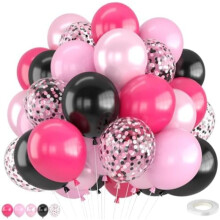 Kit com 30 balões de festa de 30 cm nas cores preto metálico e dourado.