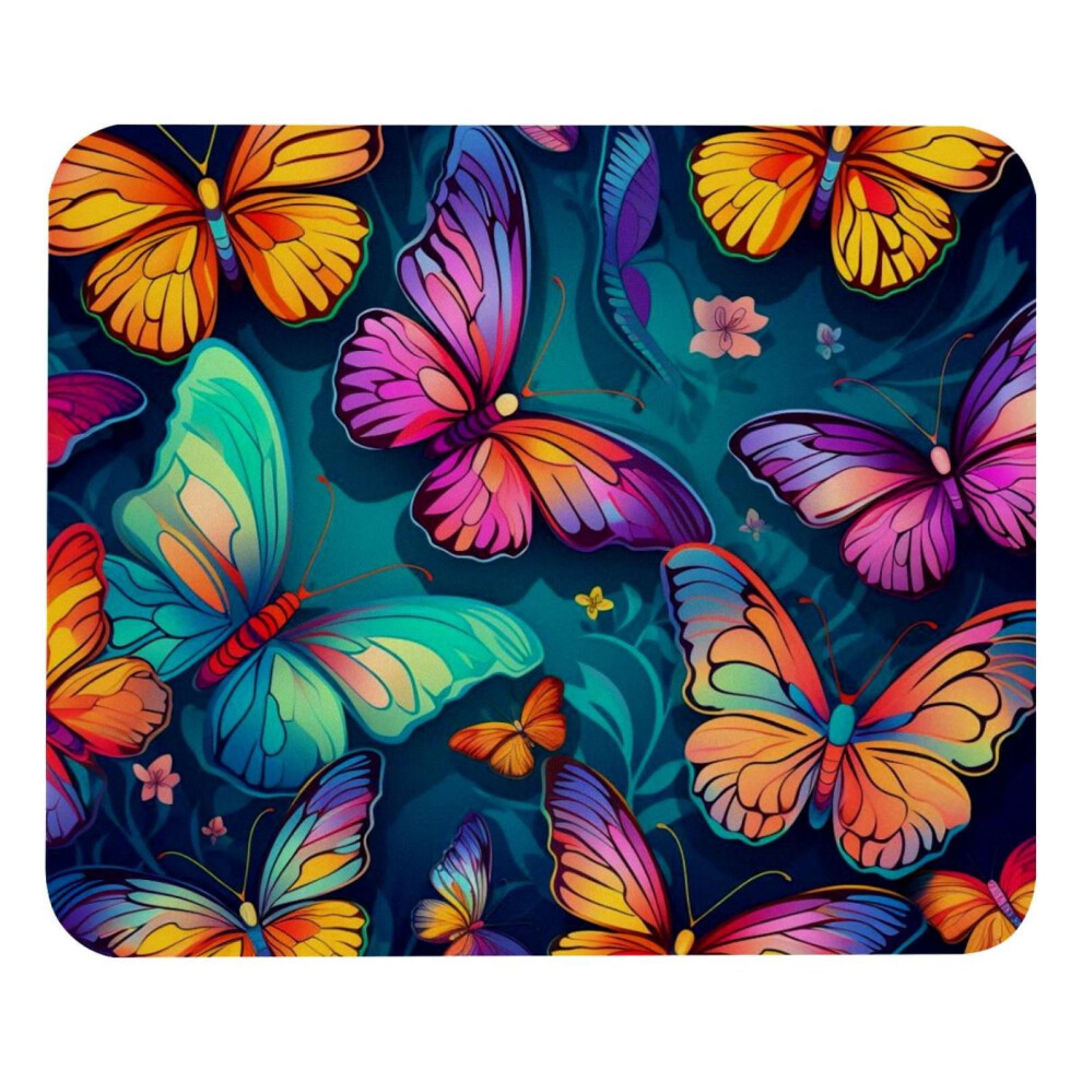 Butterfly Mouse Pad Rubber Base 25X20cm 9181073976322