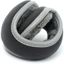 Foldable Winter Earmuffs for Women & Men - Fleece Lined Ear Warmers, Unisex Fluffy Ear Covers, One Size Fits Most, Grey(XX)