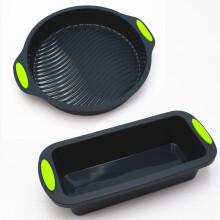 Moule à cake en silicone noir – 2 pièces