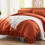 Ensemble de couette orange brûlé pour lit double, 7 pièces 1