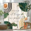 Cortina de chuveiro verde boho com versículo bíblico, 152 x 183 cm 1