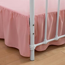 Jupe de lit blanche Queen avec coins fendus 60 x 80 pouces