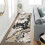 Marble Runner Rug Non-Slip Washable 2 ft x 6 ft Black 1
