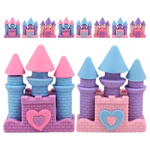 10Pcs Adorable Erasers Assorted Color Creative Pencil Erasers with Smooth Erasing