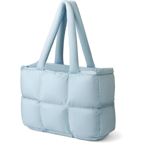 Τσάντα Puffer Tote για γυναίκες, μεγάλη καπιτονέ τσάντα Puffy ελαφριά τσάντα Satchel για