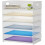 Organiseur de documents à 6 niveaux en maille, porte-documents de bureau blanc 1