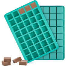Lot de 2 moules à bonbons carrés en silicone, 40 cavités chacun
