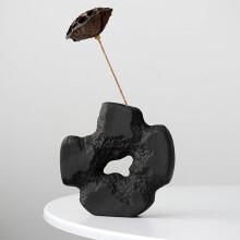 Kerámia virágváza – Modern absztrakt dizájn, 17,5 cm