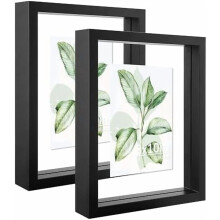 Cadre photo flottant blanc 8x10 avec plexiglas