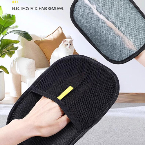 4er-Pack Statische Tierhaarentferner-Handschuhe - Wiederverwendbar & Waschbar 2