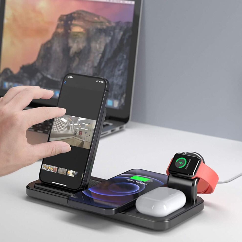 15W 4-In-1 Wireless Charging Station For Android, Iphone, Apple, Samsung & Ipad 9165521493869