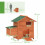 PawHut PawHut Chicken Coop, Wooden Hen House with Nesting Box, Pull-Out Tray 4