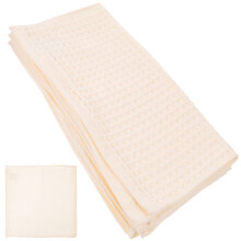 Lot de 6 serviettes de toilette beiges en coton gaufré, très absorbantes, pour la cuisine, la salle de bain et un usage quotidien.