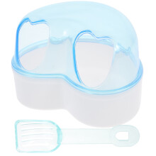 Banheira de areia para chinchila, banheira para pequenos animais de estimação, banheiro para hamster.