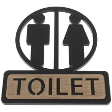 2Stk Badezimmer Schilder Acryl Türschild Damen Schwarz Zuhause