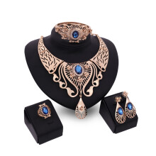 3Stk Stilvolles Damen Schmuckset Halskette Ohrringe Armband Mehrfarbig