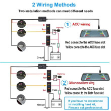 Nur für 70mai Hardwire Kit UP03 Typ-C-Anschluss für 70mai A810 X200 Omni M500 24-Stunden-Parkmonitor-Stromleitung (B)