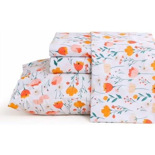 Full Size 4-Piece Paisley Microfiber Sheet Set