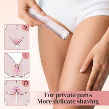 Women'S Double-Headed Bikini Shaver Full-Body Genital Shaver Painless, Waterproof Electric Shaver Bikini Trimmer