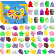 Mochi Squishy, jouets Kawaii Squishies en vrac, cadeaux de fête pour Noël, anniversaires, récompenses scolaires, à glisser dans les pochettes