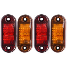 4ks obrysových světel pro přívěs, jantarová a LED zadní světla na boku nákladního vozu pro obytný vůz