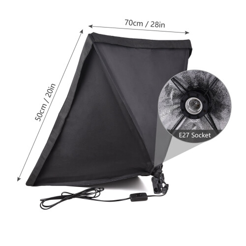 Κιτ Φωτογραφίας: Σετ Softbox LED Δίχρωμης Λάμας 45W (3200K–5600K) με Τηλεχειριστήριο, Συμβατό