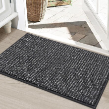 Alfombra de entrada Dirt Trapper de 51 x 81 cm, antideslizante y lavable, resistente a la suciedad y absorbente, de perfil bajo – Verde