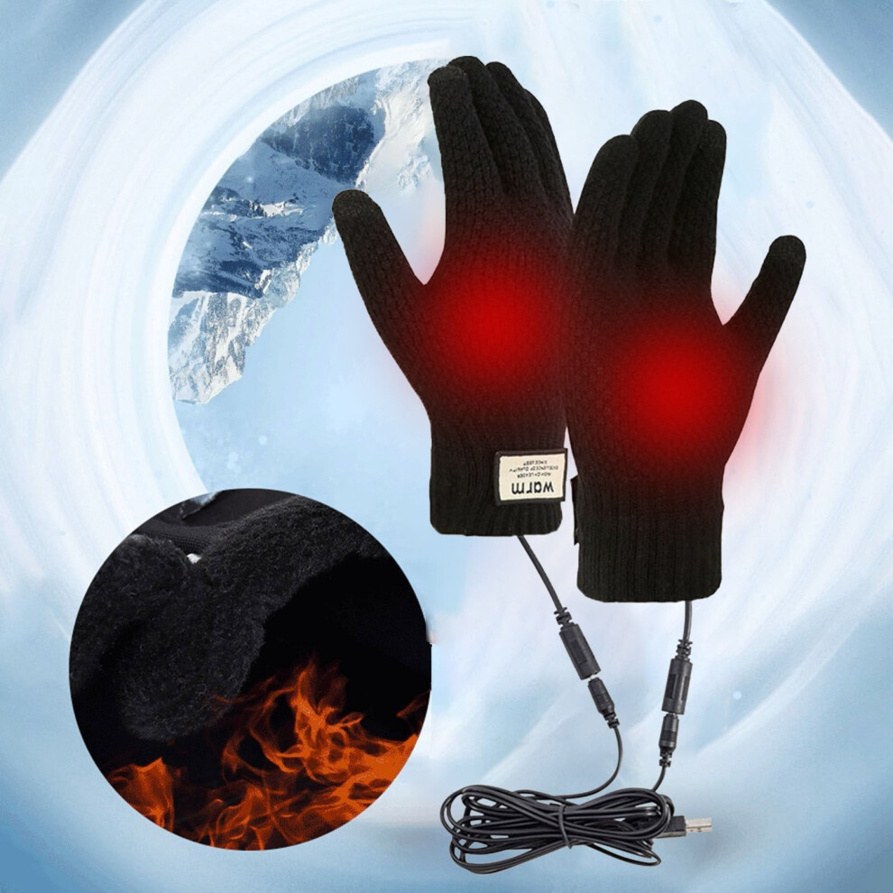 Rechargeable Heated Gloves Waterproof Touchscreen 1 Pair 959110217023