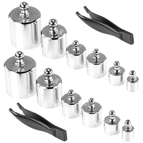 4Sets Silver Steel Scale Weights Kit for Accurate Pocket and Lab Use