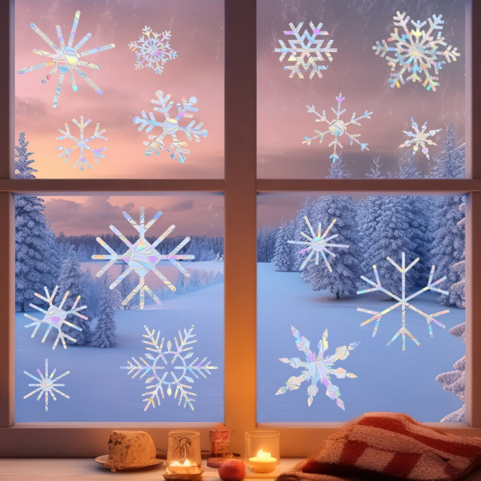 Christmas snowflake window sticker removable electrostatic