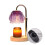 Scaldacera con base in legno e 2 lampadine 1