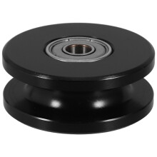 3Pcs Heavy-Duty Aluminum Pulley Wheels for Gym Workout Equipment Black