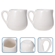 2 Pcs Mini Milk Jug Sauce Storage Container Coffee Creamer Ceramic Sauce Cups