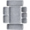 Light Gray  8-Piece Set of Office Makeup Table Forming Storage Box Organizing Storage Box 6