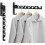 Perchero plegable de pared, negro mate, paquete de 2 1