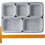 Light Gray  8-Piece Set of Office Makeup Table Forming Storage Box Organizing Storage Box 7