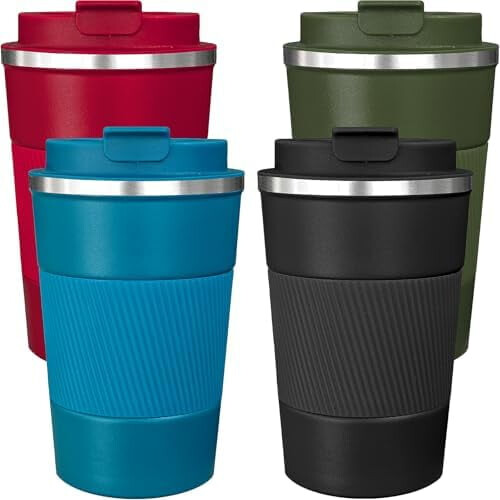 4er-Pack isolierte Edelstahl-Kaffeebecher (355 ml)