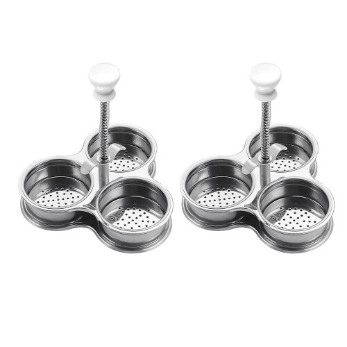 MOQIN2PCS Ανοξείδωτο ατσάλινο αυγολέμονο, τέλειο εργαλείο παρασκευής ποσέ αυγών,