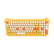 Születésnapi színes retro kerek sapkás vezeték nélküli billentyűzet és egér szett asztali PC laptop univerzális vezeték nélküli