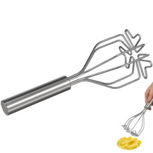 Stainless Steel Mashed Potato Masher – Kitchen Smasher for Avocado, Beans, Veggies, Fruit, Ground Beef – Compatible with All Cooktops