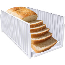Fatiador de pão ajustável para pão caseiro, bagels e bolos.