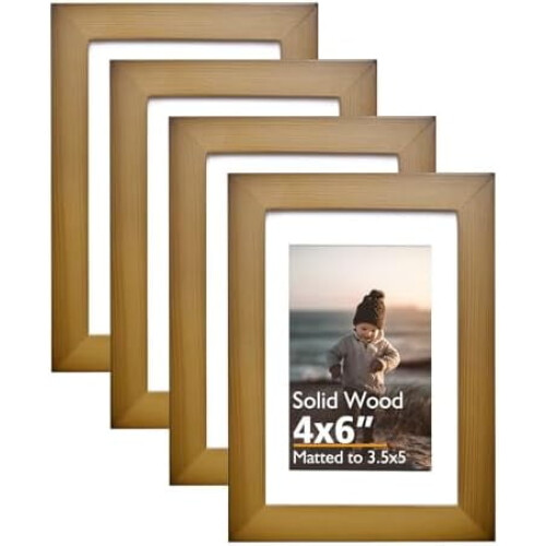 Κορνίζα εικόνας μαύρη 8x10 με χαλάκι – Μασίφ ξύλο