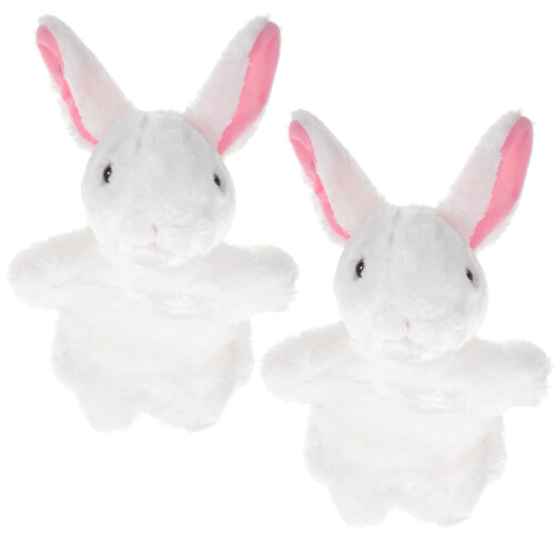 Παιχνίδι χειρός μαριονέτας White Rabbit – Λούτρινο, 30x20x10cm