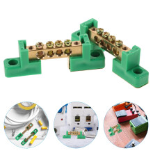 2 Stück Erdungsschienen, Erdungssammelschienen, 4 Anschlüsse, Erdungsstab, Erdungsblock