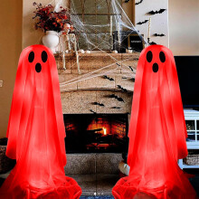 Dekoracja w kształcie ducha na Halloween z pilotem